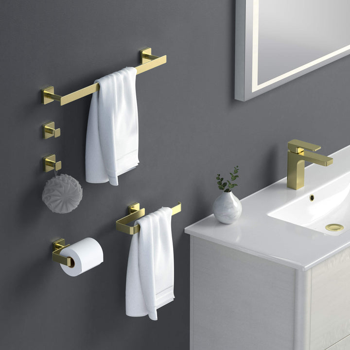 Fusion 5-Piece Bathroom Hardware Set in 1