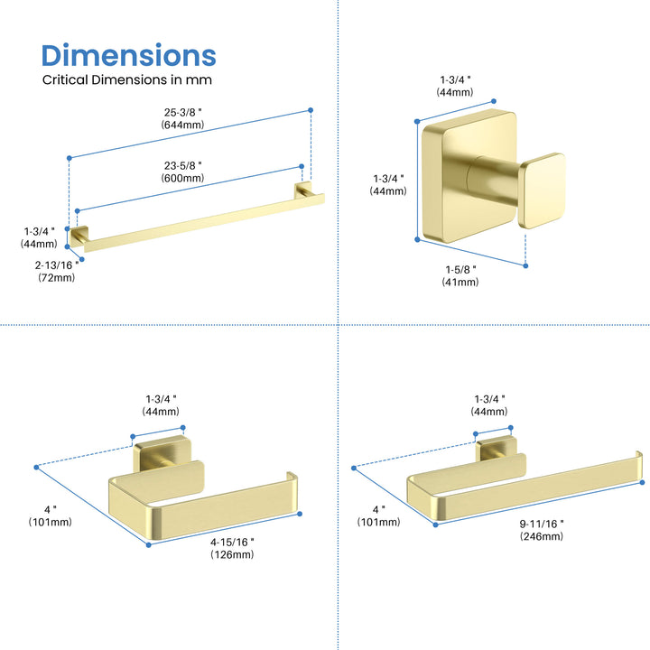 Fusion 5-Piece Bathroom Hardware Set