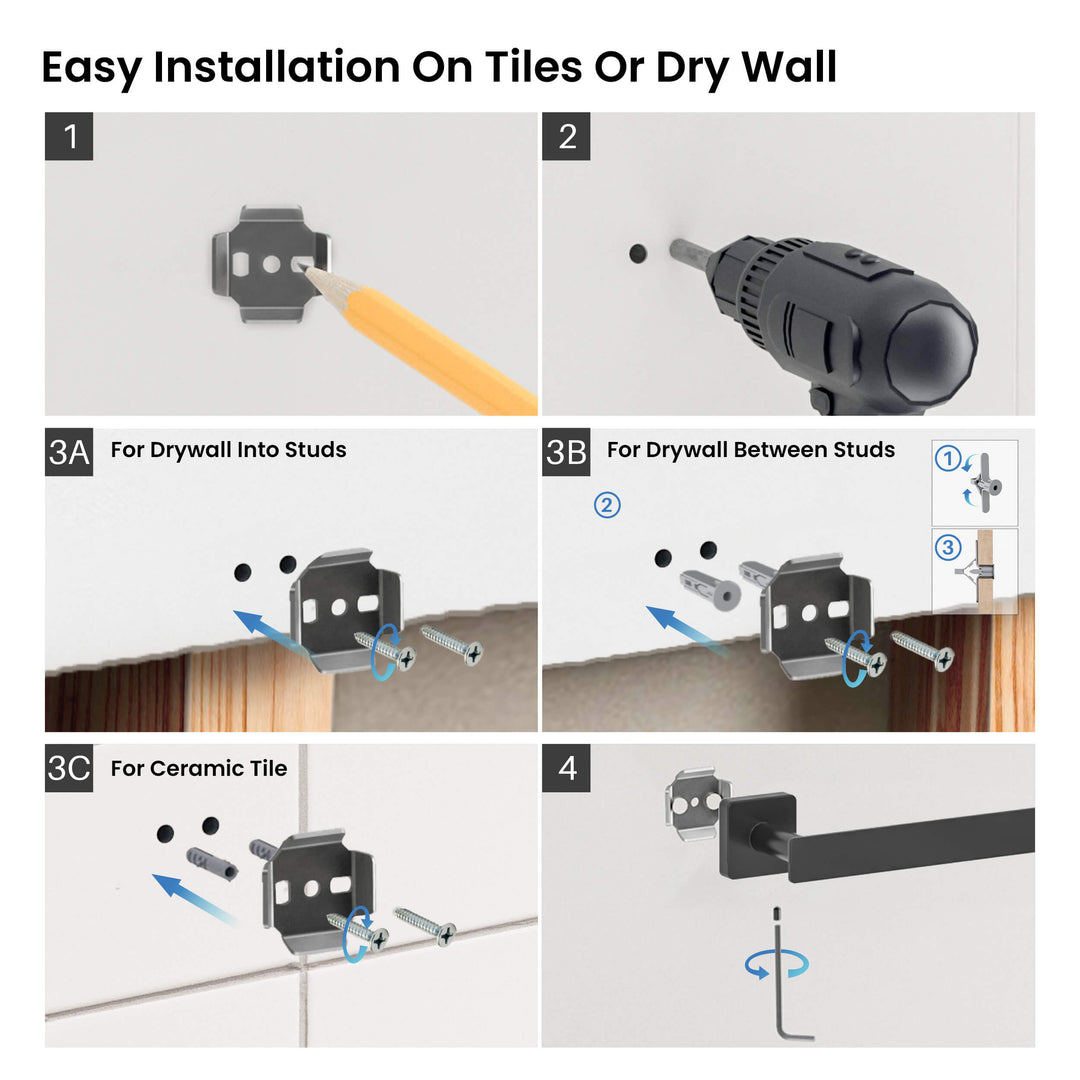 Fusion 5-Piece Bathroom Hardware Set in 1