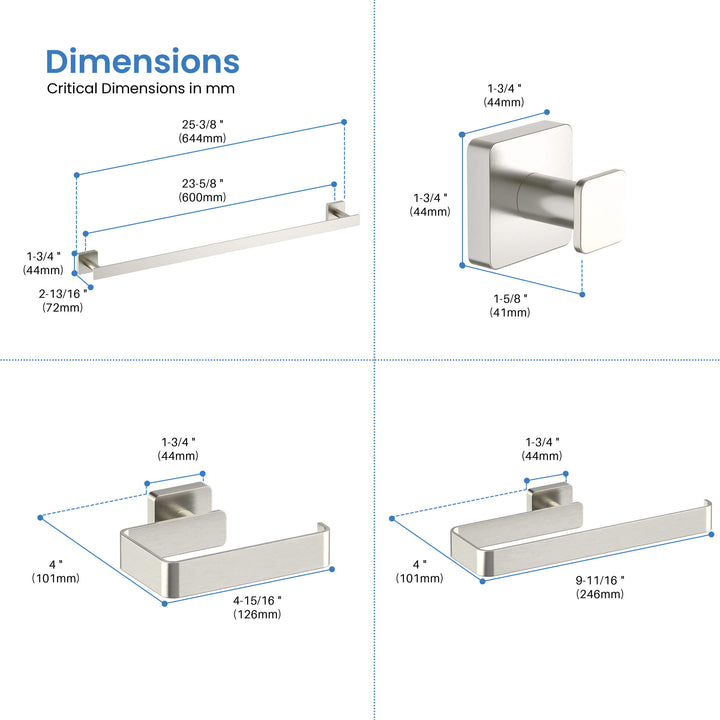 Fusion 5-Piece Bathroom Hardware Set