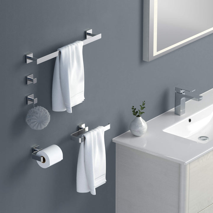 Fusion 5-Piece Bathroom Hardware Set in 1