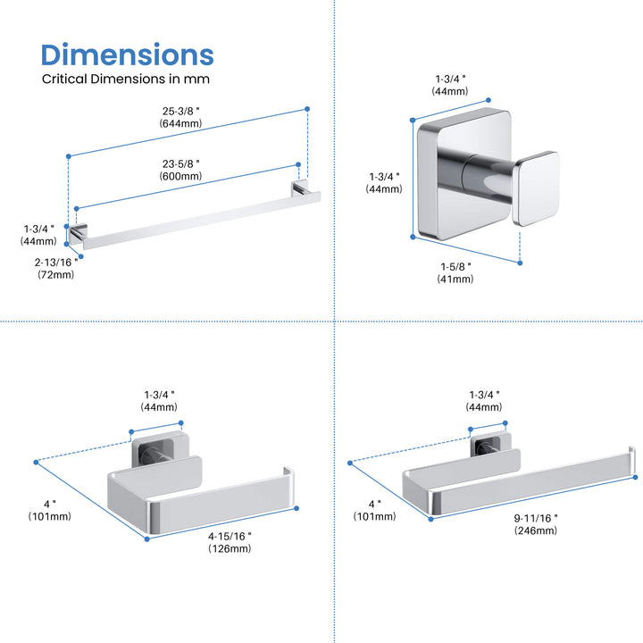 Fusion 5-Piece Bathroom Hardware Set
