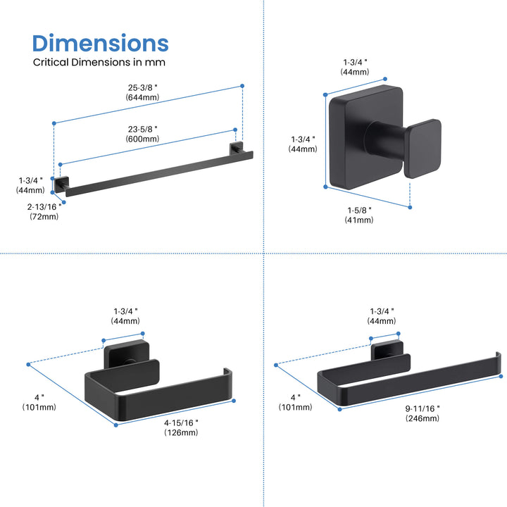 Fusion 5-Piece Bathroom Hardware Set