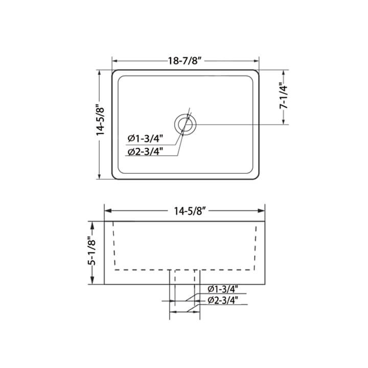 16" x 16" Square Ceramic Vessel Basin