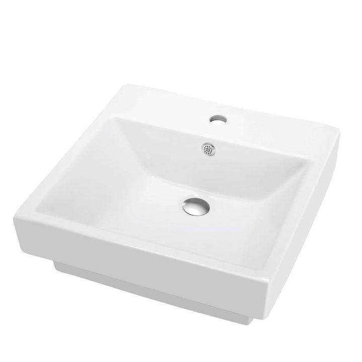 20" x 20" Square Top-Mount Ceramic Basin | ANVE Kitchen &amp; Bath