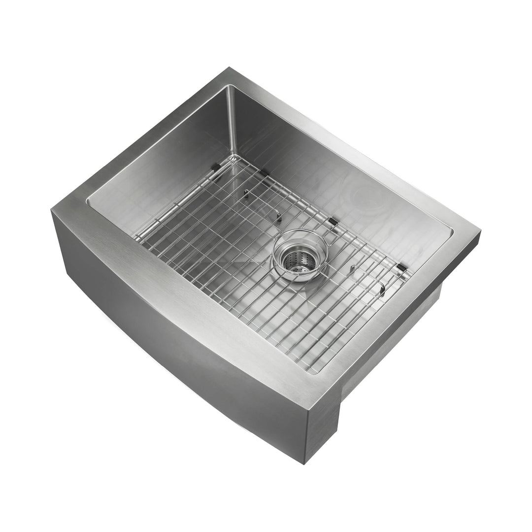 27" Farmhouse Apron Single Bowl Stainless Steel Kitchen Sink