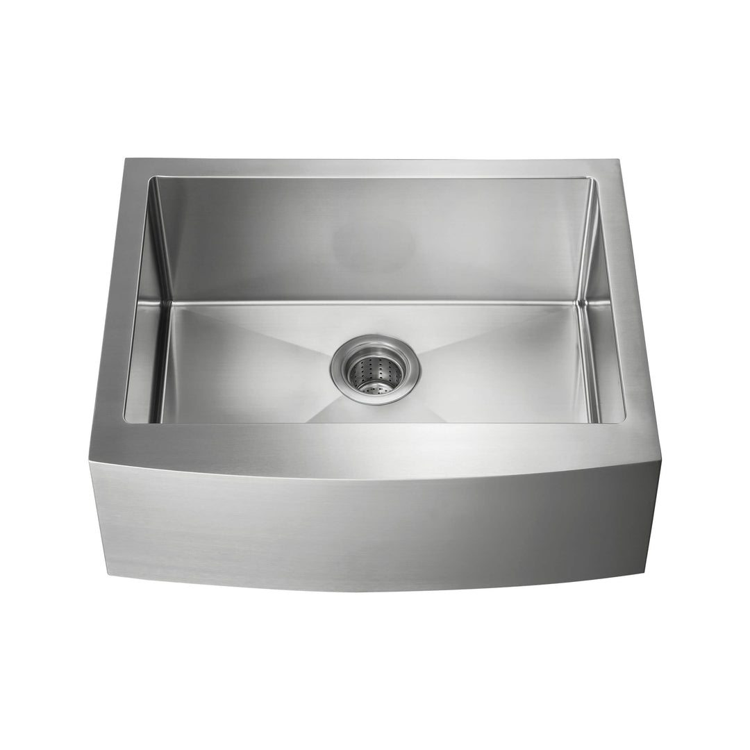 27" Farmhouse Apron Single Bowl Stainless Steel Kitchen Sink