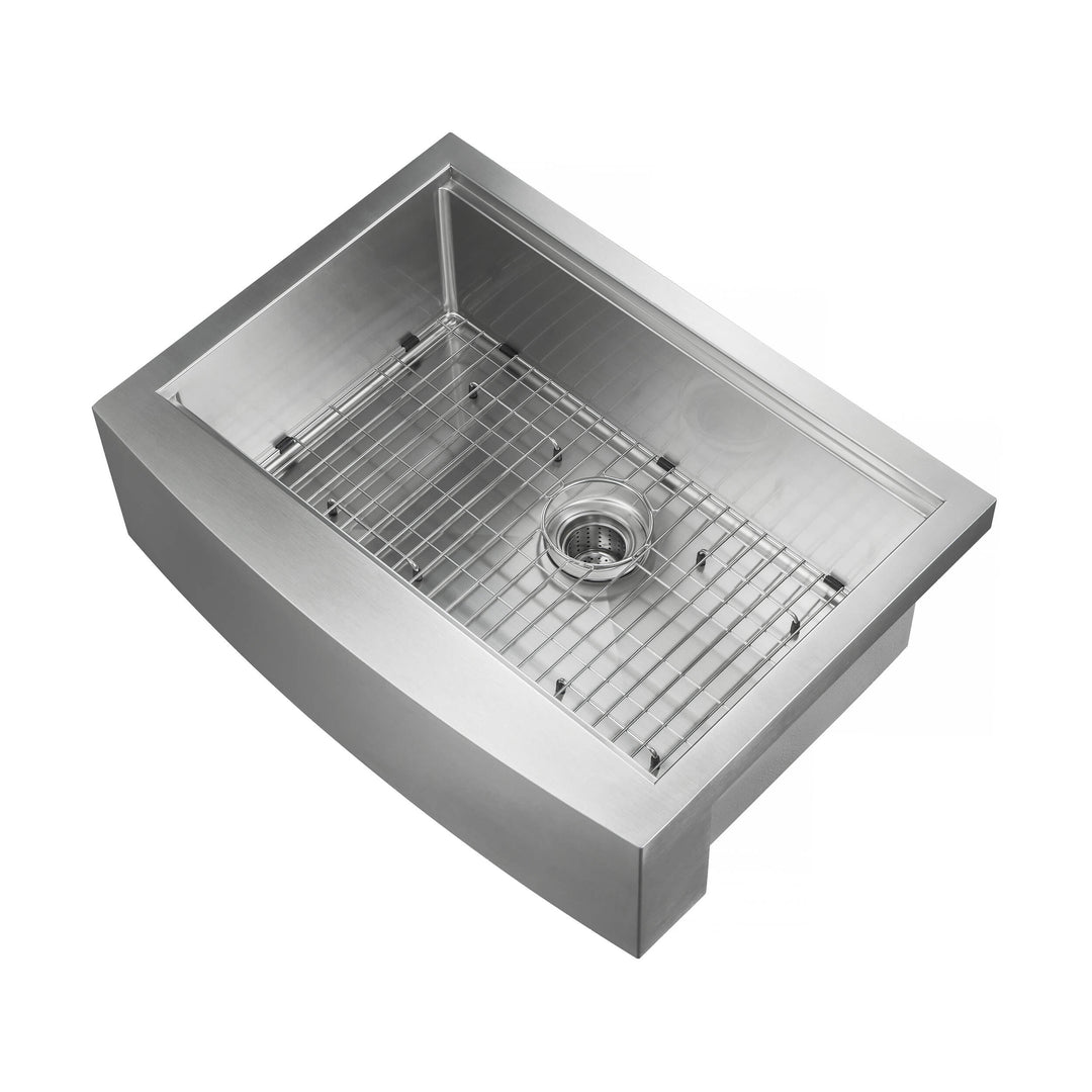 30" Farmhouse Apron Single Bowl Stainless Steel Workstation Kitchen Sink