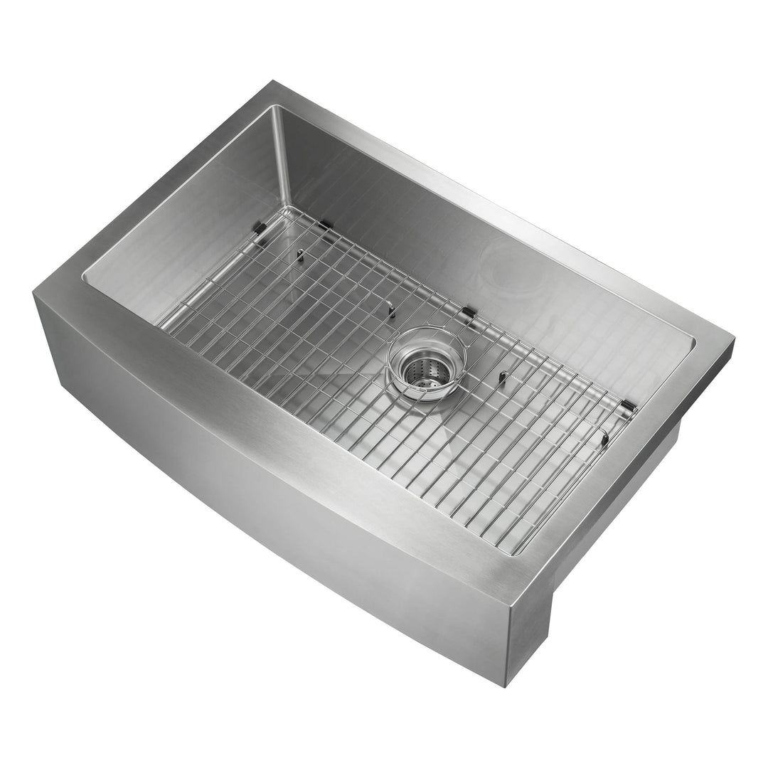 33" Farmhouse Apron Single Bowl Stainless Steel Kitchen Sink
