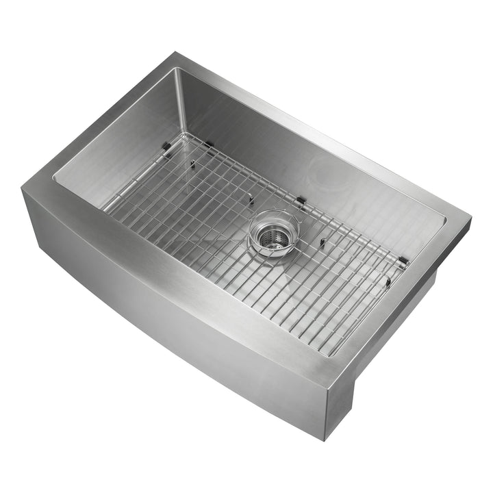 33" Farmhouse Apron Single Bowl Stainless Steel Kitchen Sink