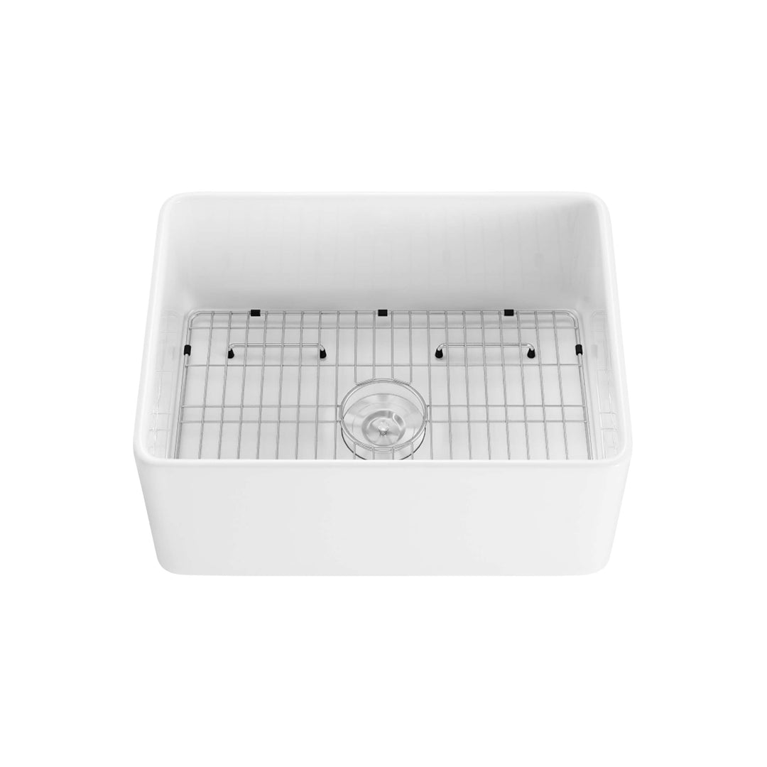 Nova 24" Single Bowl Fireclay Farmhouse Kitchen Sink
