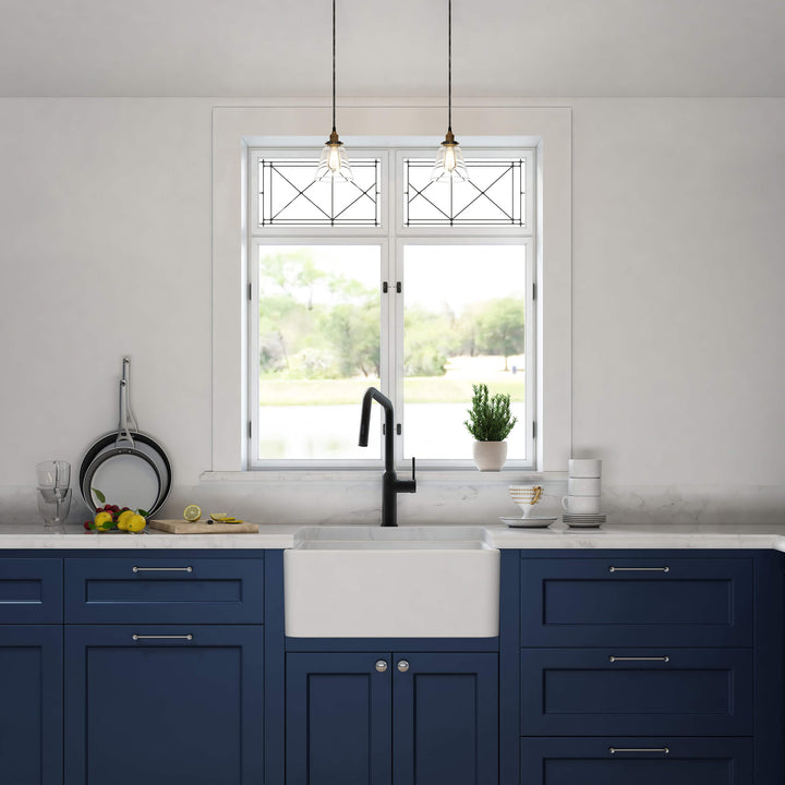 Nova 24" Single Bowl Fireclay Farmhouse Kitchen Sink