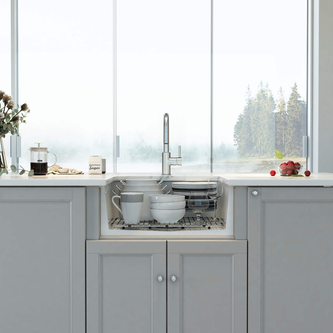 Nova 24" Single Bowl Undermount Fireclay Kitchen Sink