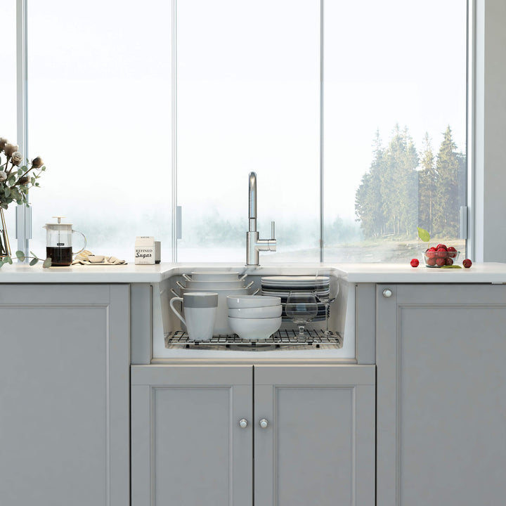 Nova 24" Single Bowl Undermount Fireclay Kitchen Sink