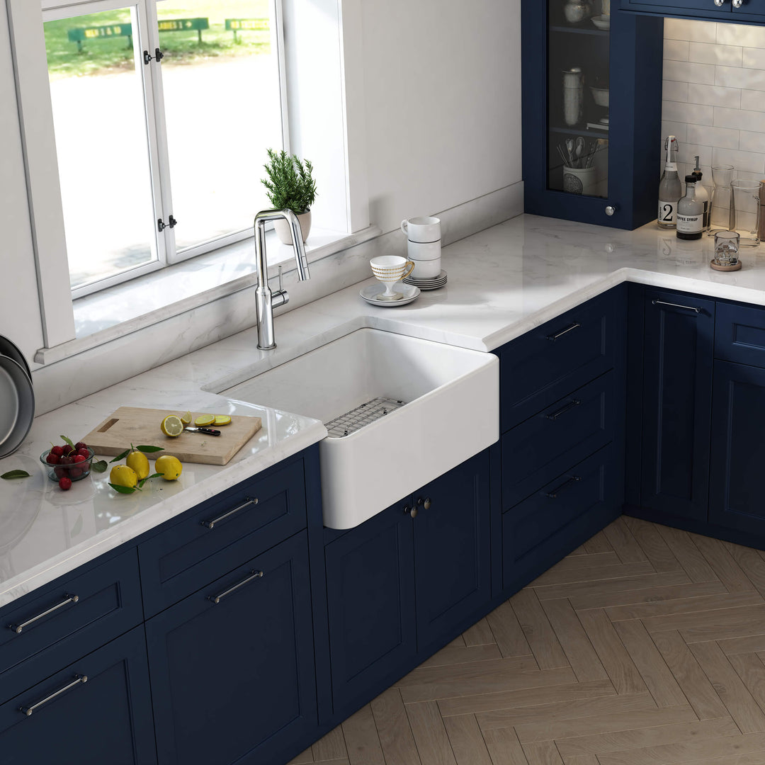 Nova 30" Single Bowl Fireclay Farmhouse Kitchen Sink
