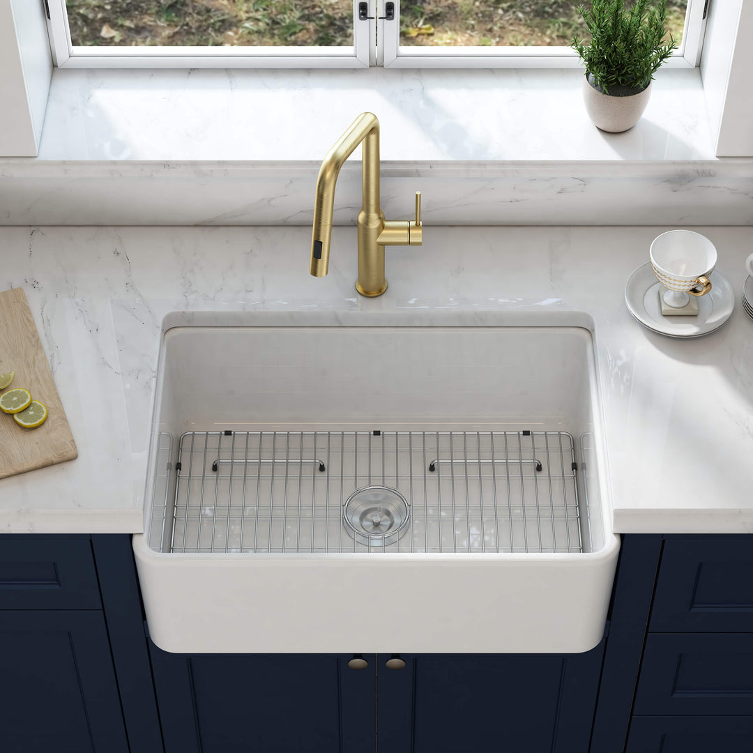 Nova 30" Single Bowl Fireclay Farmhouse Kitchen Sink