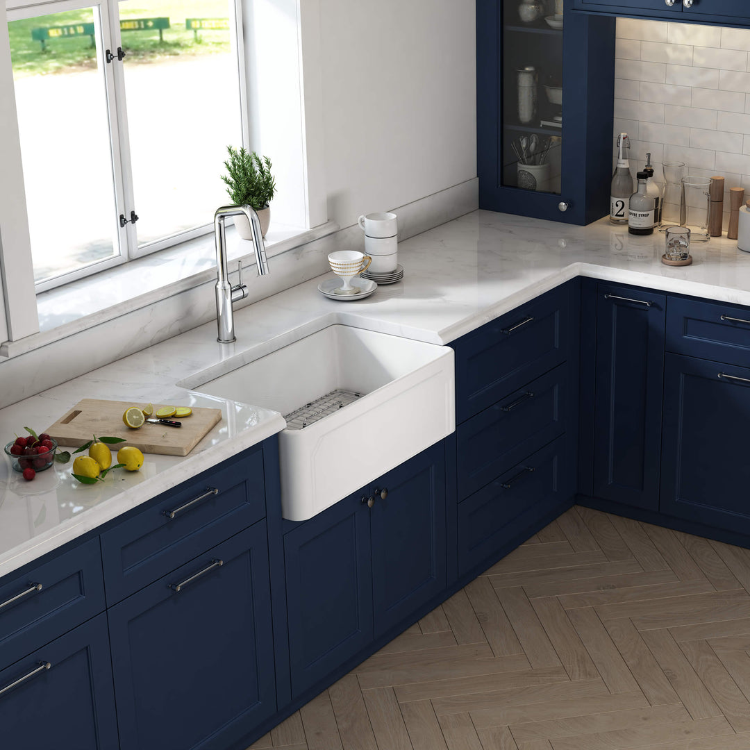 Nova 30" Reversible Single Bowl Fireclay Farmhouse Kitchen Sink