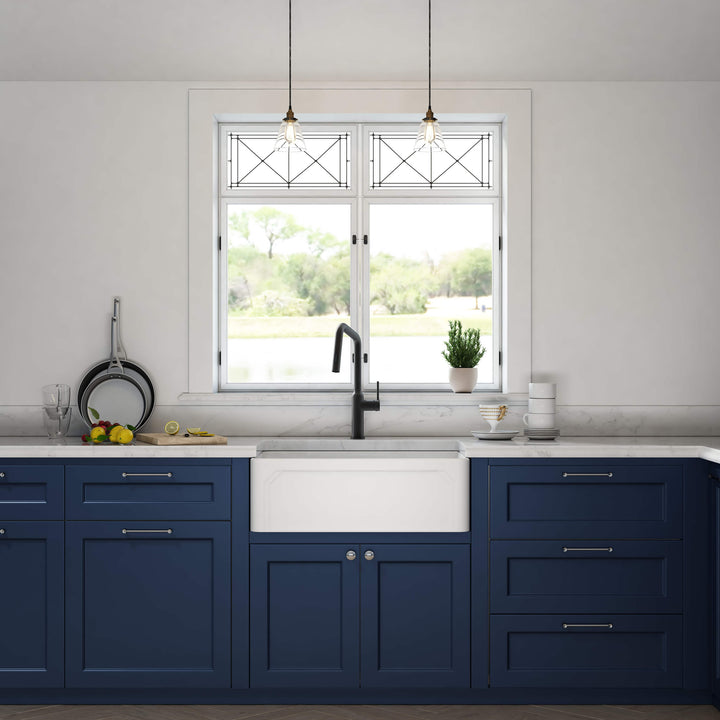 Nova 30" Reversible Single Bowl Fireclay Farmhouse Kitchen Sink