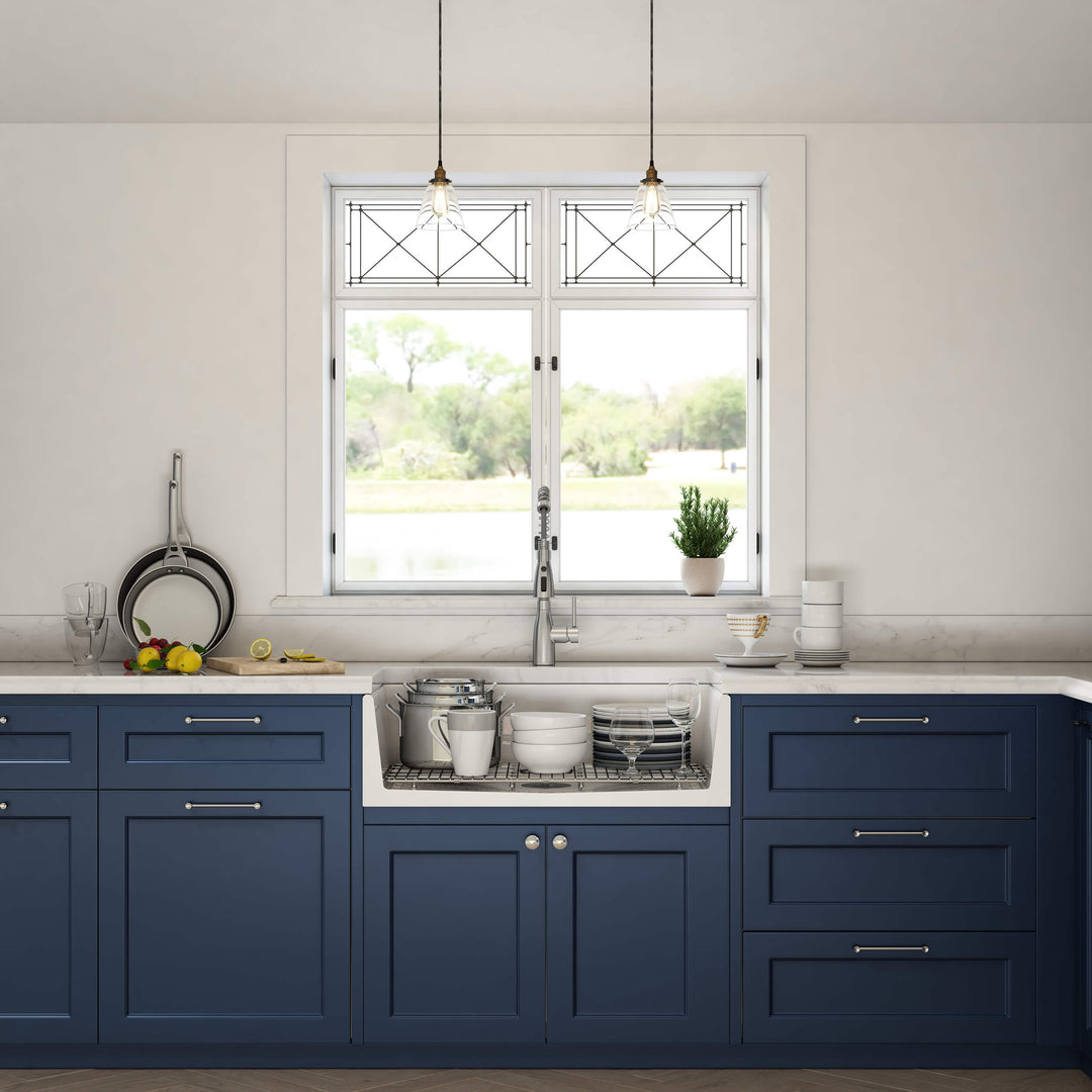Nova 33" Reversible Single Bowl Fireclay Farmhouse Kitchen Sink