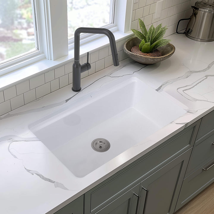 33" Drop-In/Undermount Fireclay Workstation Kitchen Sink