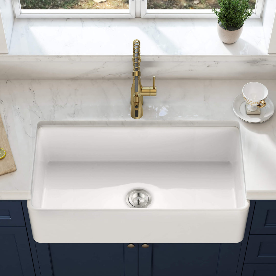 Nova 36" Single Bowl Fireclay Farmhouse Kitchen Sink