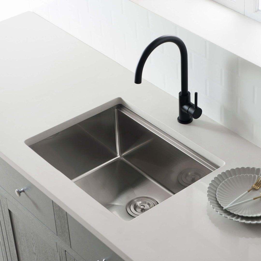24" Undermount Single Bowl 316 Marine Grade Stainless Steel Workstation Kitchen Sink