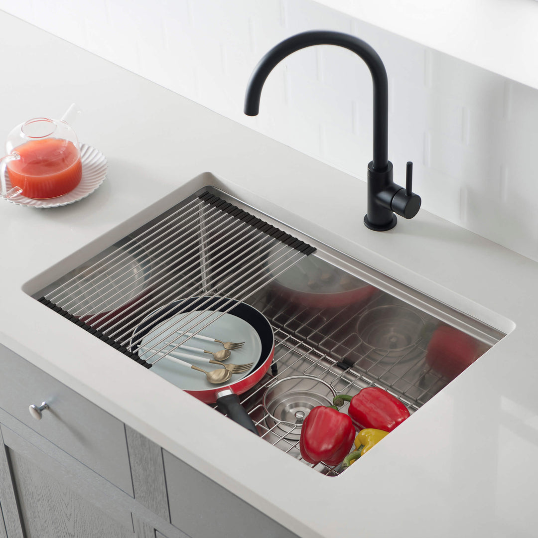 27" Undermount Single Bowl 316 Marine Grade Stainless Steel Workstation Kitchen Sink