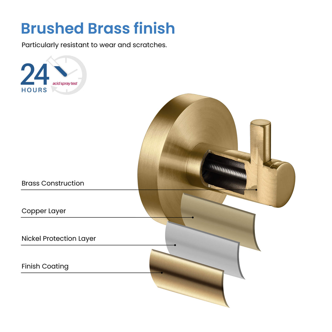 Halo Solid Brass Bathroom Robe Hook