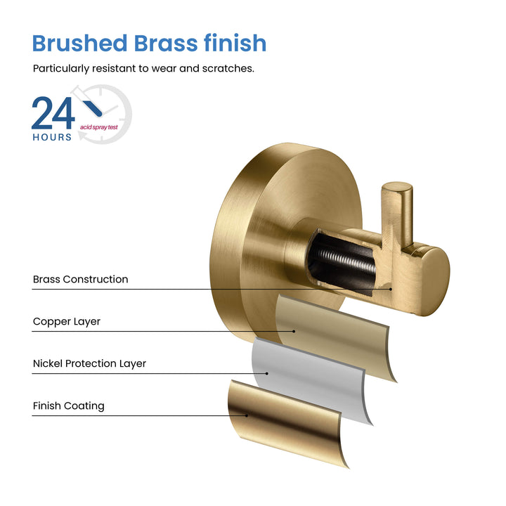 Halo Solid Brass Bathroom Robe Hook