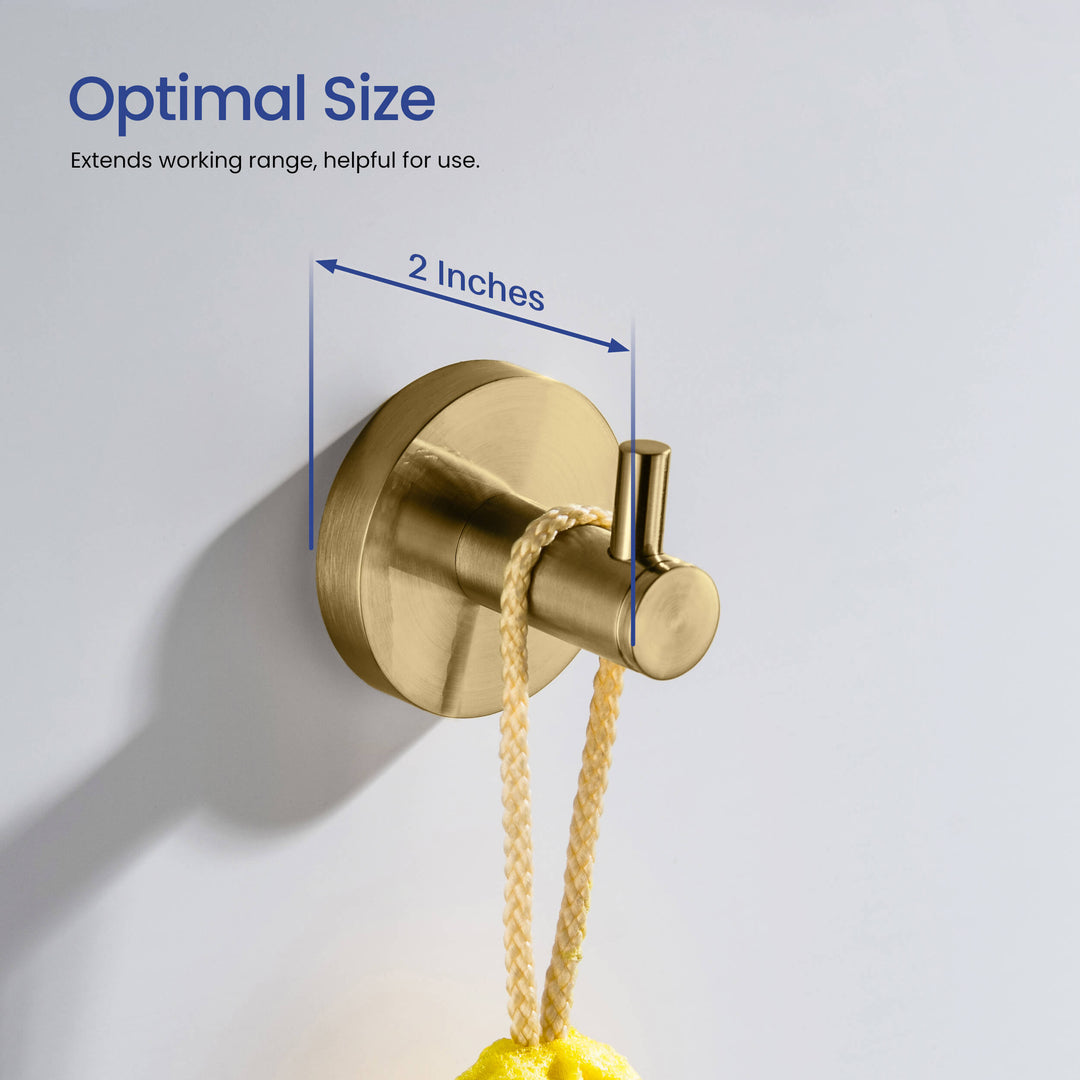 Halo Solid Brass Bathroom Robe Hook