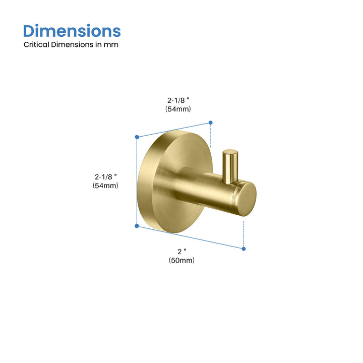 Halo Solid Brass Bathroom Robe Hook
