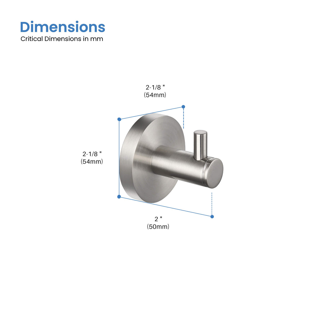 Halo Solid Brass Bathroom Robe Hook