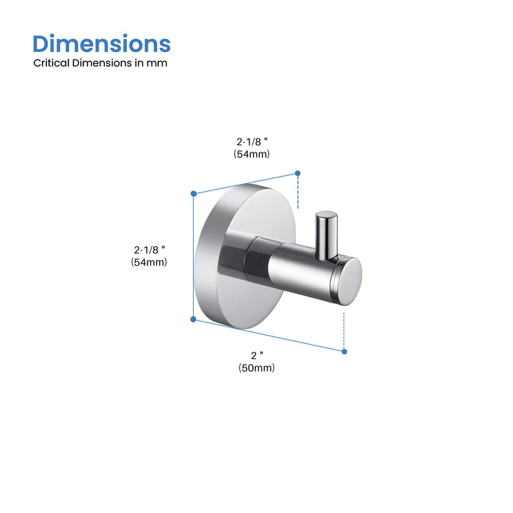 Halo Solid Brass Bathroom Robe Hook