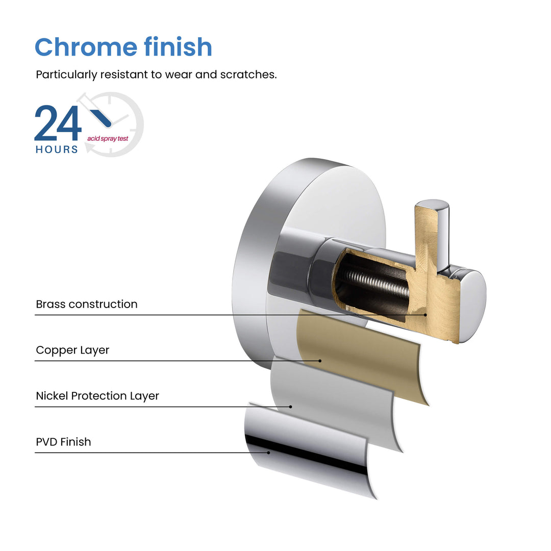 Halo Solid Brass Bathroom Robe Hook