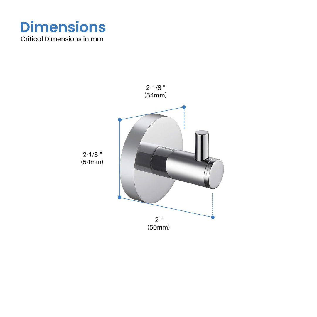 Halo Solid Brass Bathroom Robe Hook