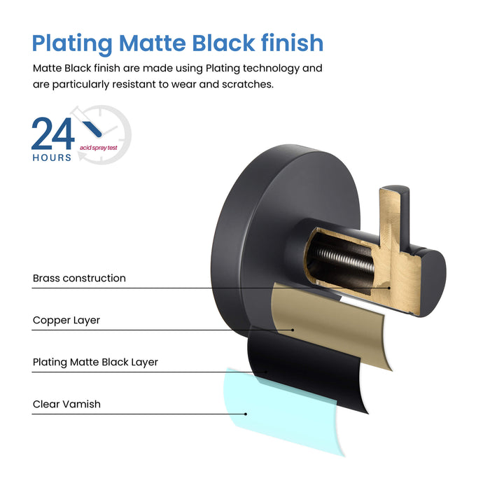 Halo Solid Brass Bathroom Robe Hook