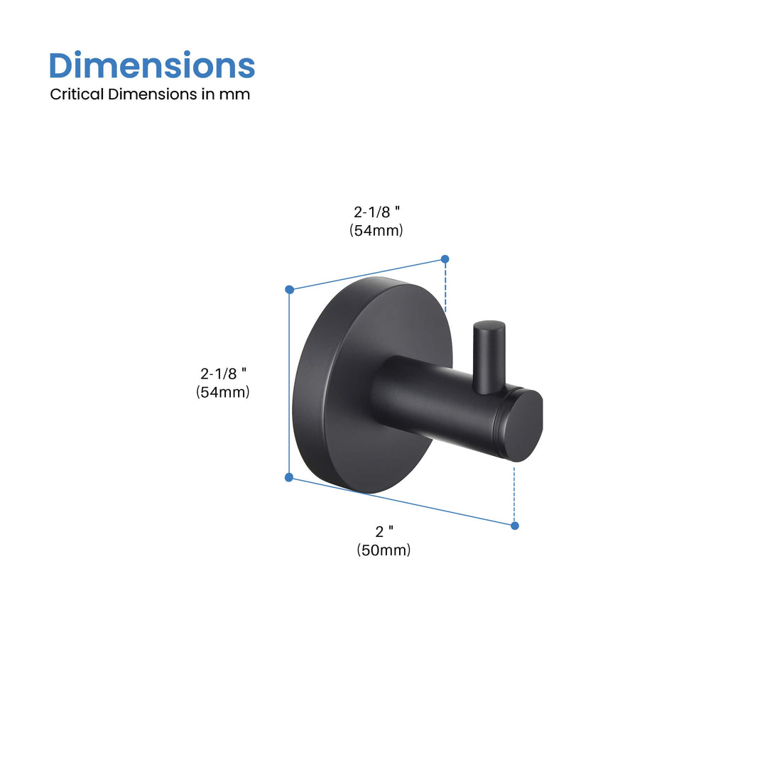 Halo Solid Brass Bathroom Robe Hook