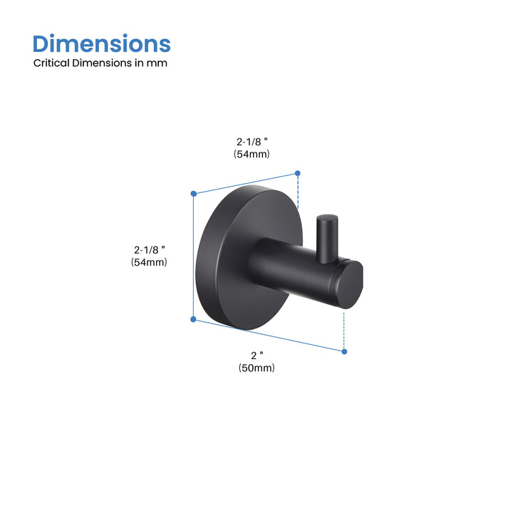 Halo Solid Brass Bathroom Robe Hook