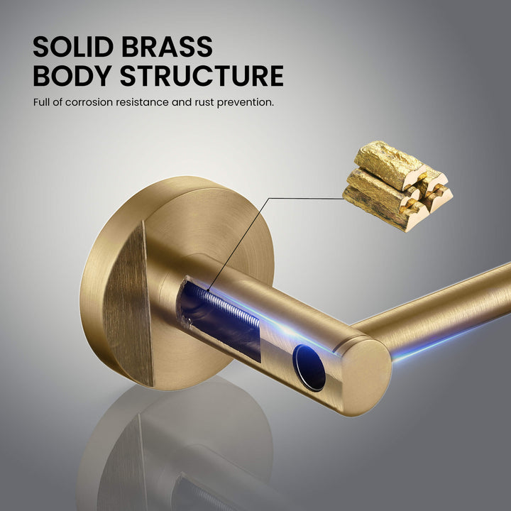 Halo 24" Solid Brass Bathroom Towel Bar