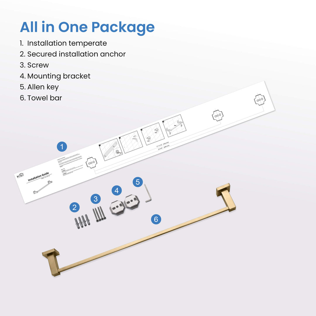 Quadra Square Bathroom Towel Bar