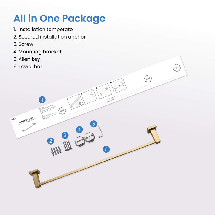 Quadra Square Bathroom Towel Bar