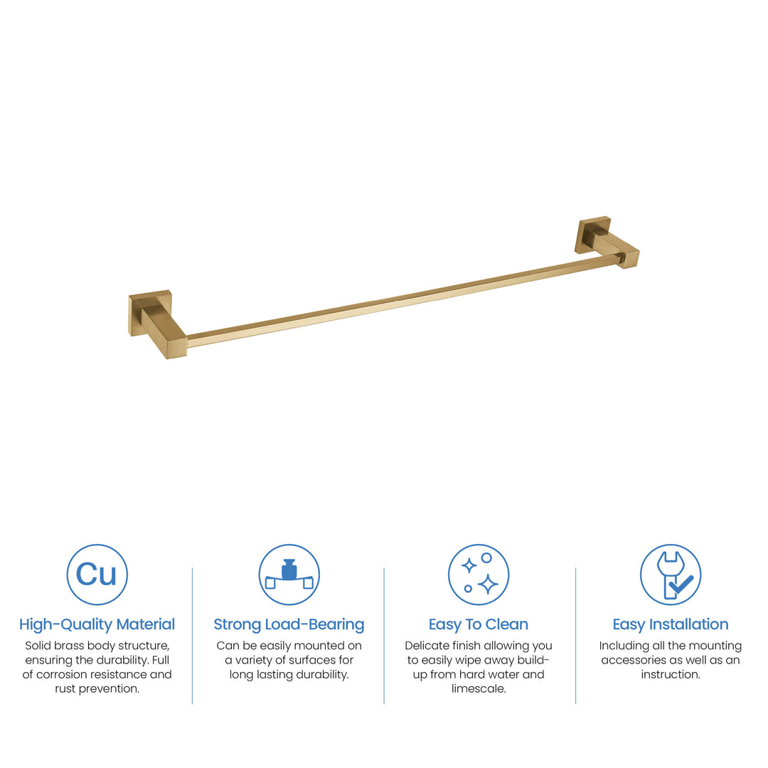 Quadra Square Bathroom Towel Bar