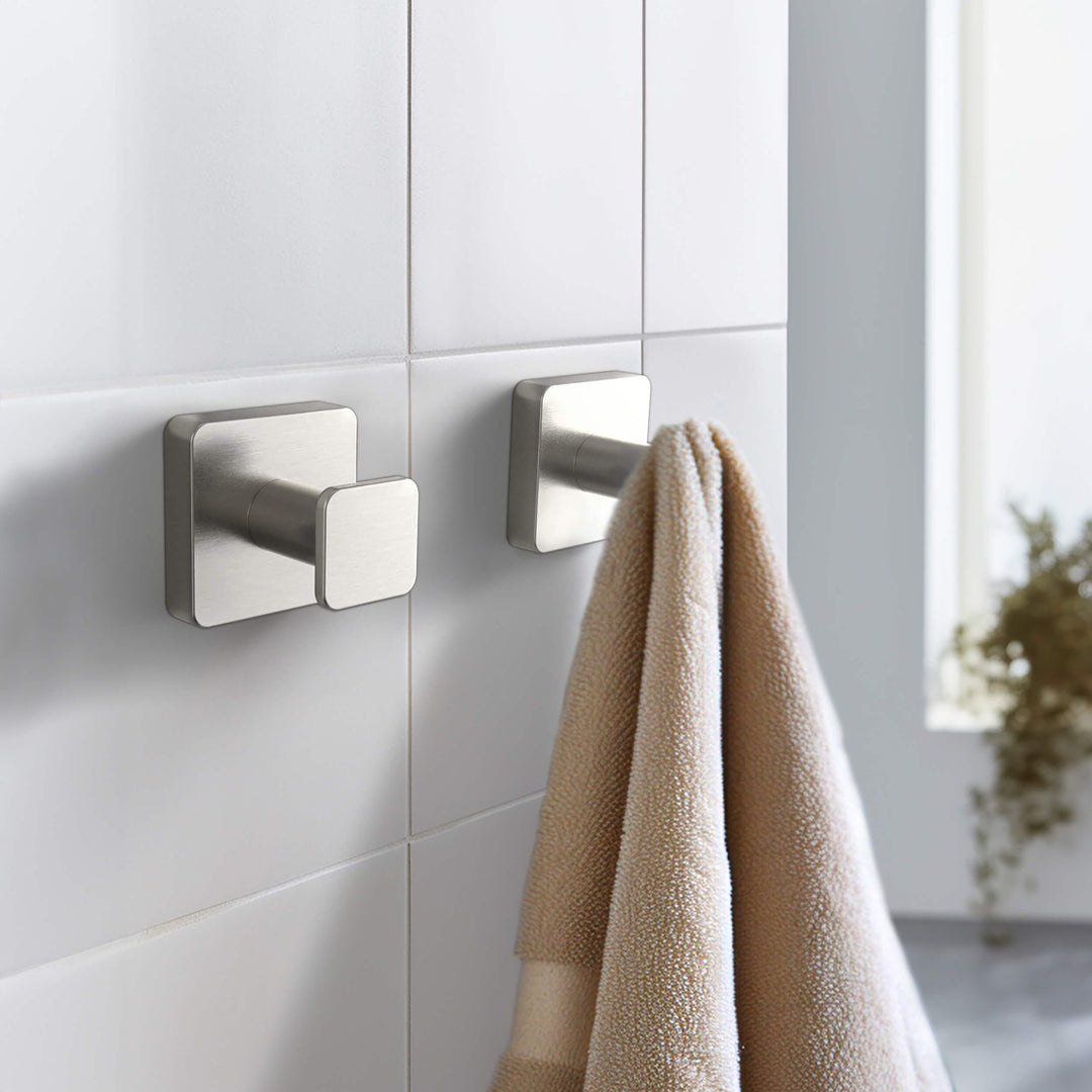 Fusion Bathroom Towel &amp; Robe Hook, 3-Pack