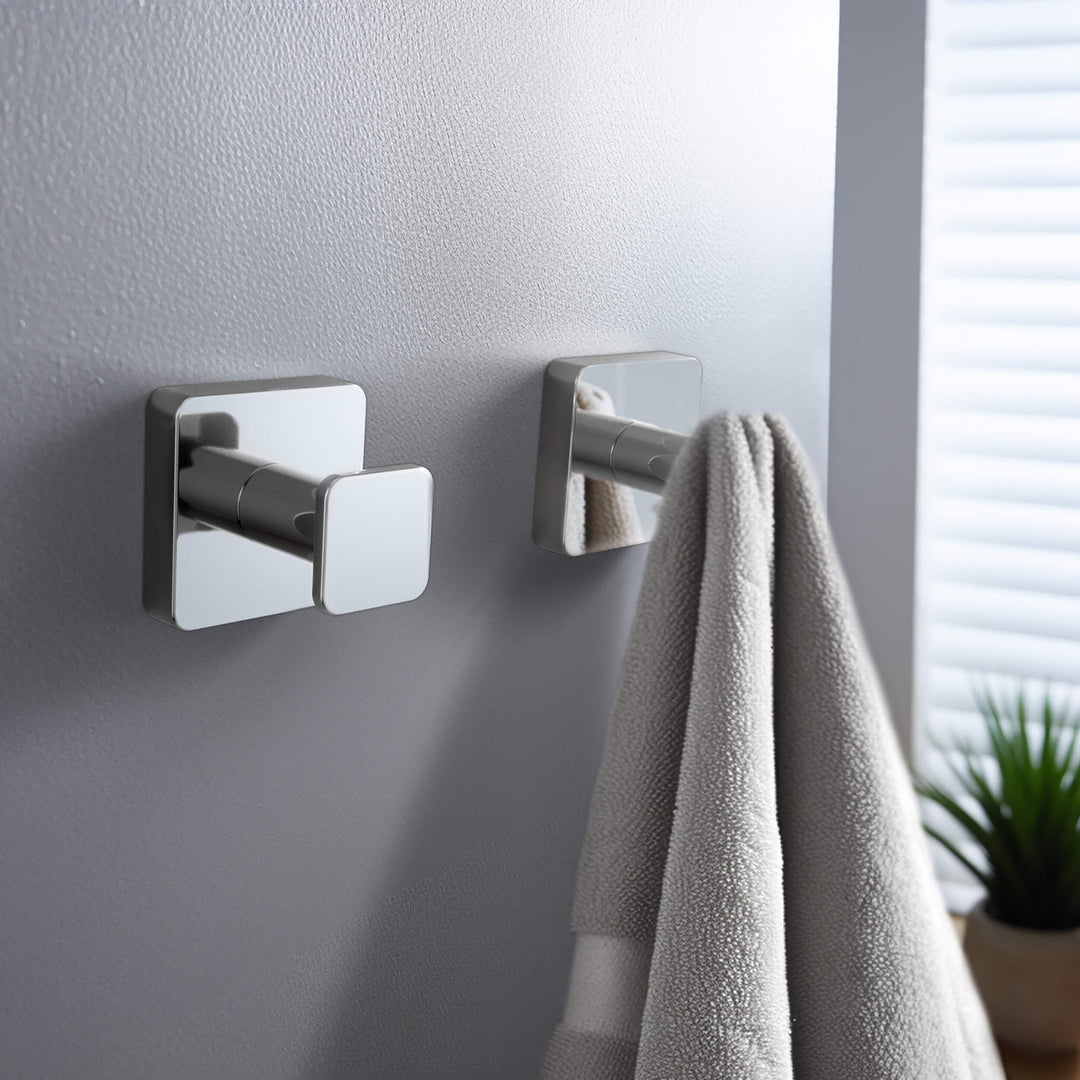 Fusion Bathroom Towel &amp; Robe Hook, 3-Pack