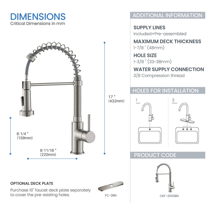 Genova Commercial-Style Single-Handle Pull-Down Kitchen Faucet