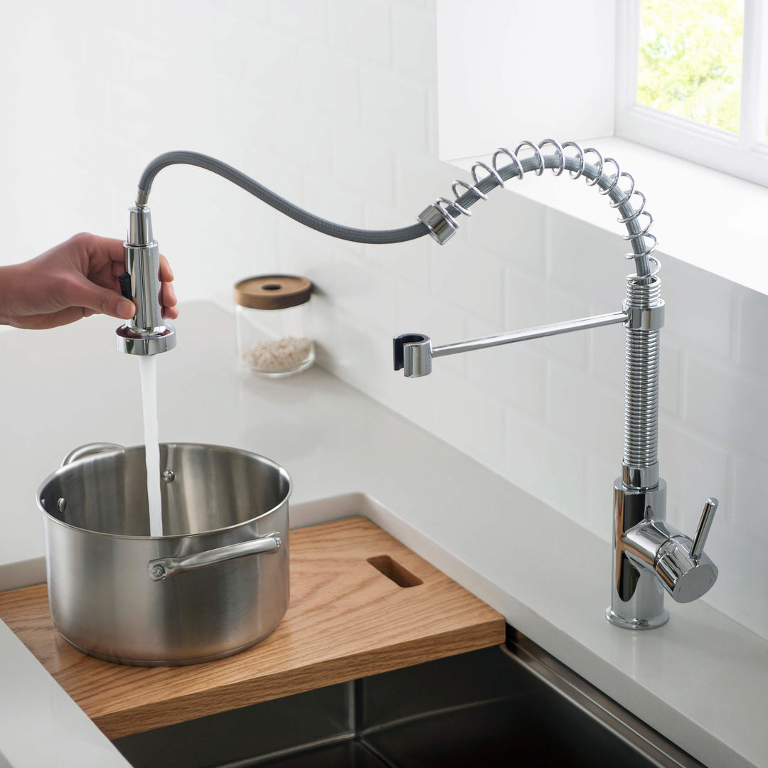Genova Commercial-Style Single-Handle Pull-Down Kitchen Faucet