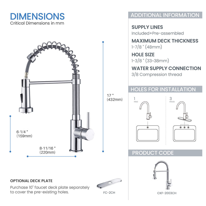 Genova Commercial-Style Single-Handle Pull-Down Kitchen Faucet