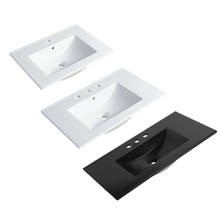 24"-36" Top-Mount Ceramic Basin | ANVE Kitchen &amp; Bath