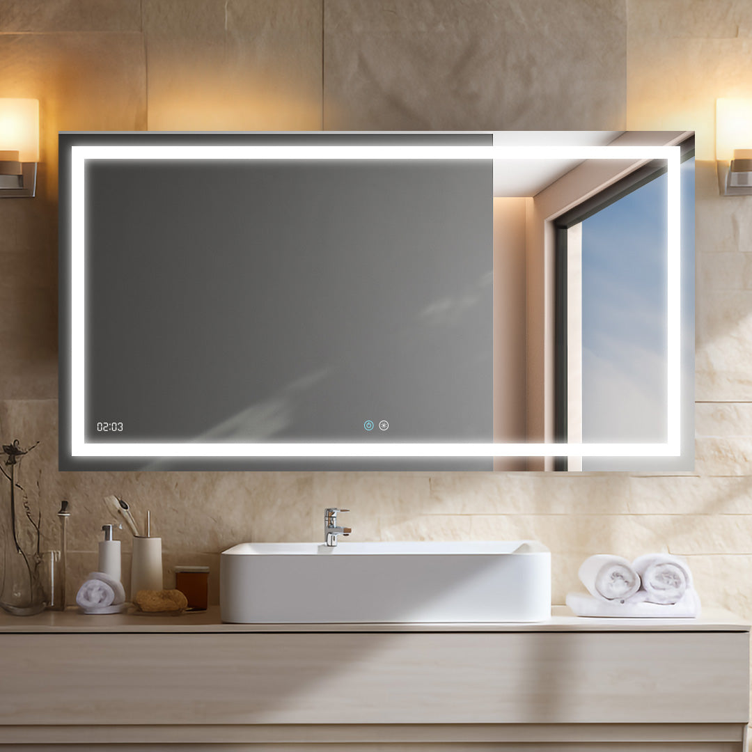 Daytona 60" x 36" LED Bathroom Mirror, Anti-Fog | ANVE Kitchen & Bath