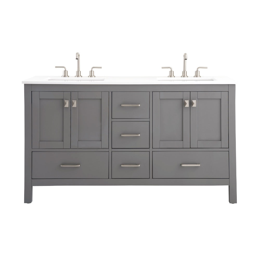 Vanea Freestanding Bathroom Vanity with White Quartz Top